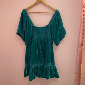 Free People Easy to Love Velvet Mini Dress size XS